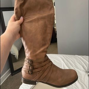 Collette Wide Cognac boots.
